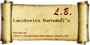 Laczkovics Barnabás névjegykártya