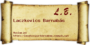 Laczkovics Barnabás névjegykártya